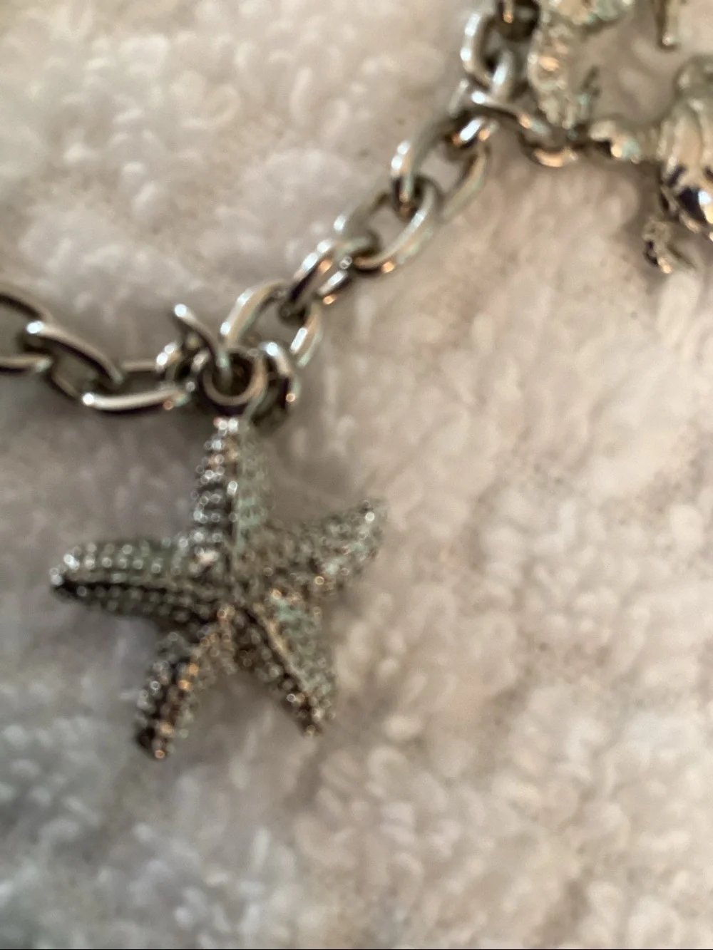 Silver Nautical Ocean Themed Charm Bracelet